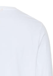 Langarmshirt aus Baumwollmix - 01-White - Weiß