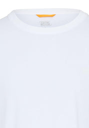 Langarmshirt aus Baumwollmix - 01-White - Weiß
