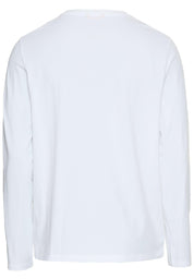 Langarmshirt aus Baumwollmix - 01-White - Weiß