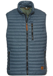 Weste mit horizontaler Steppung - 46-Tinted Blue - Blau