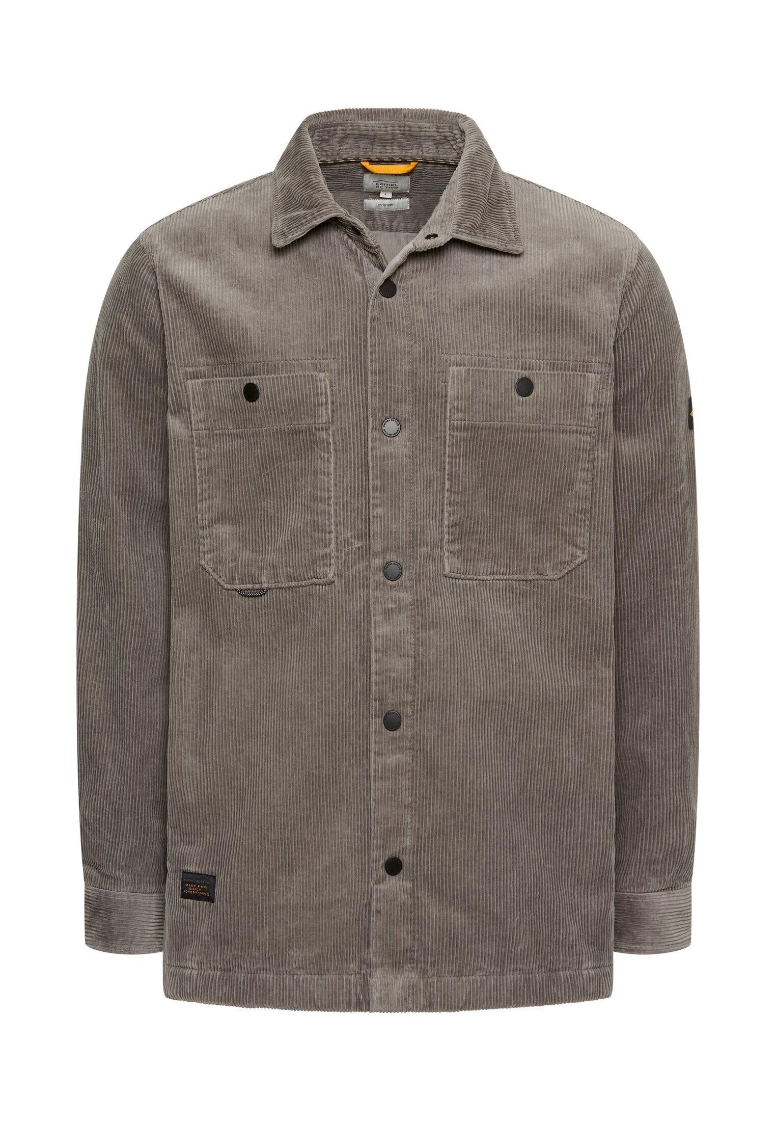 Overshirt aus Cord - 06-Stone Gray - Grau