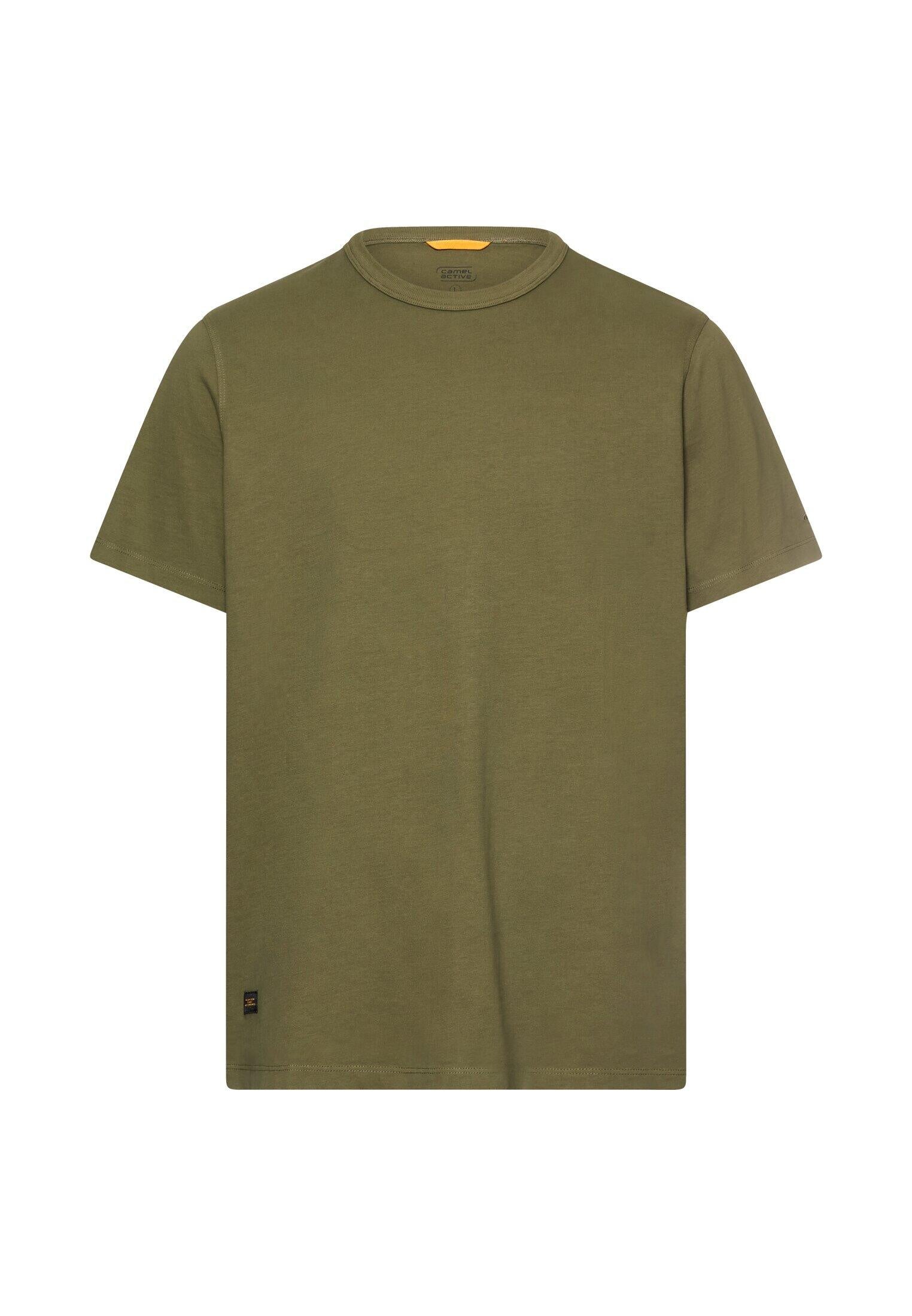 T-Shirt aus Baumwolle - 35-Deep Olive - Khaki