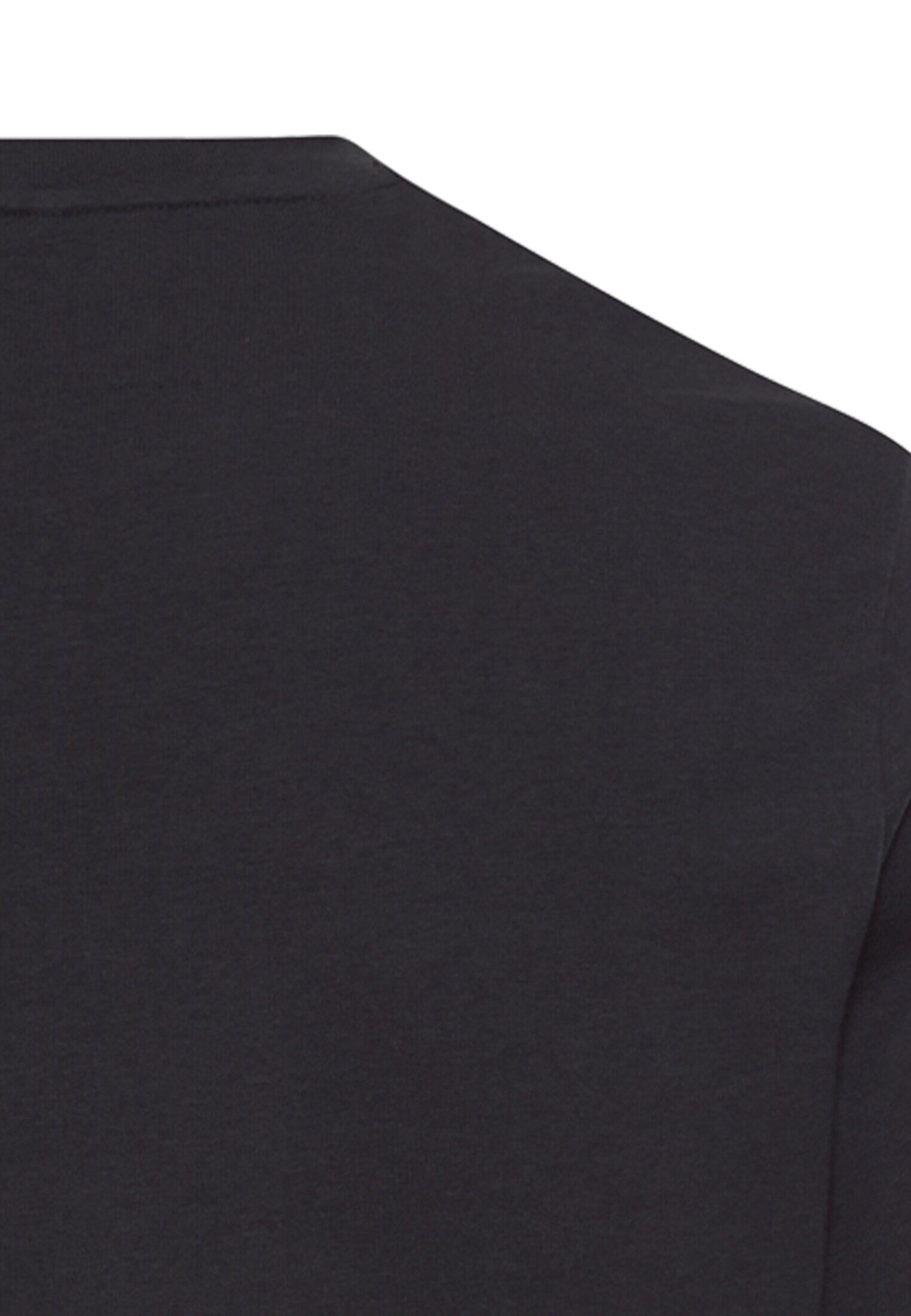 T-Shirt aus Baumwollmix - 48-Dark Navy - Blau