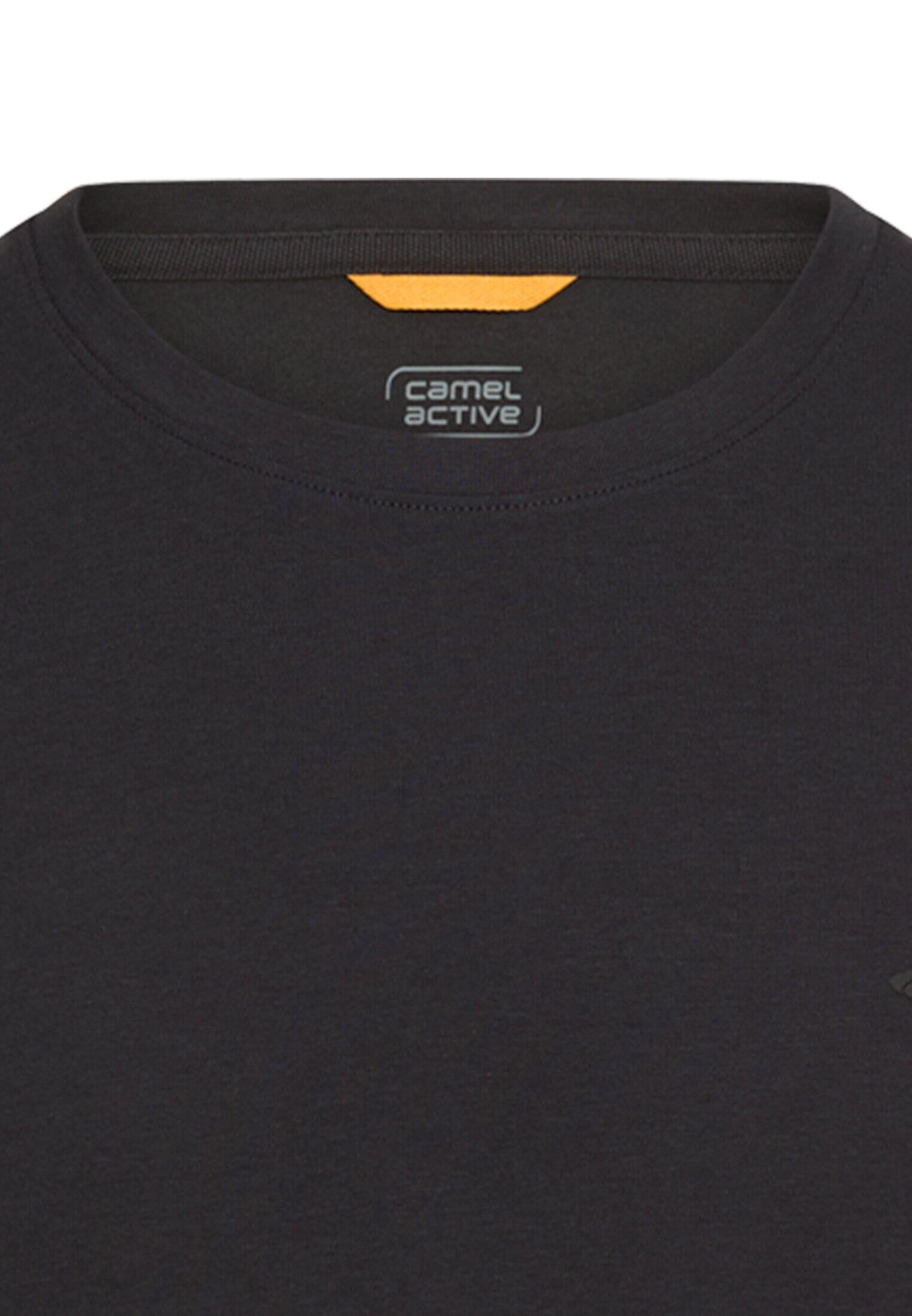 T-Shirt aus Baumwollmix - 88-Asphalt - Schwarz