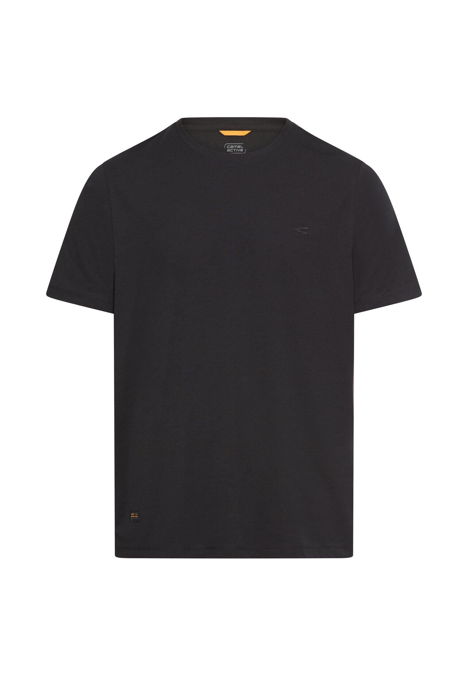 T-Shirt aus Baumwollmix - 88-Asphalt - Schwarz