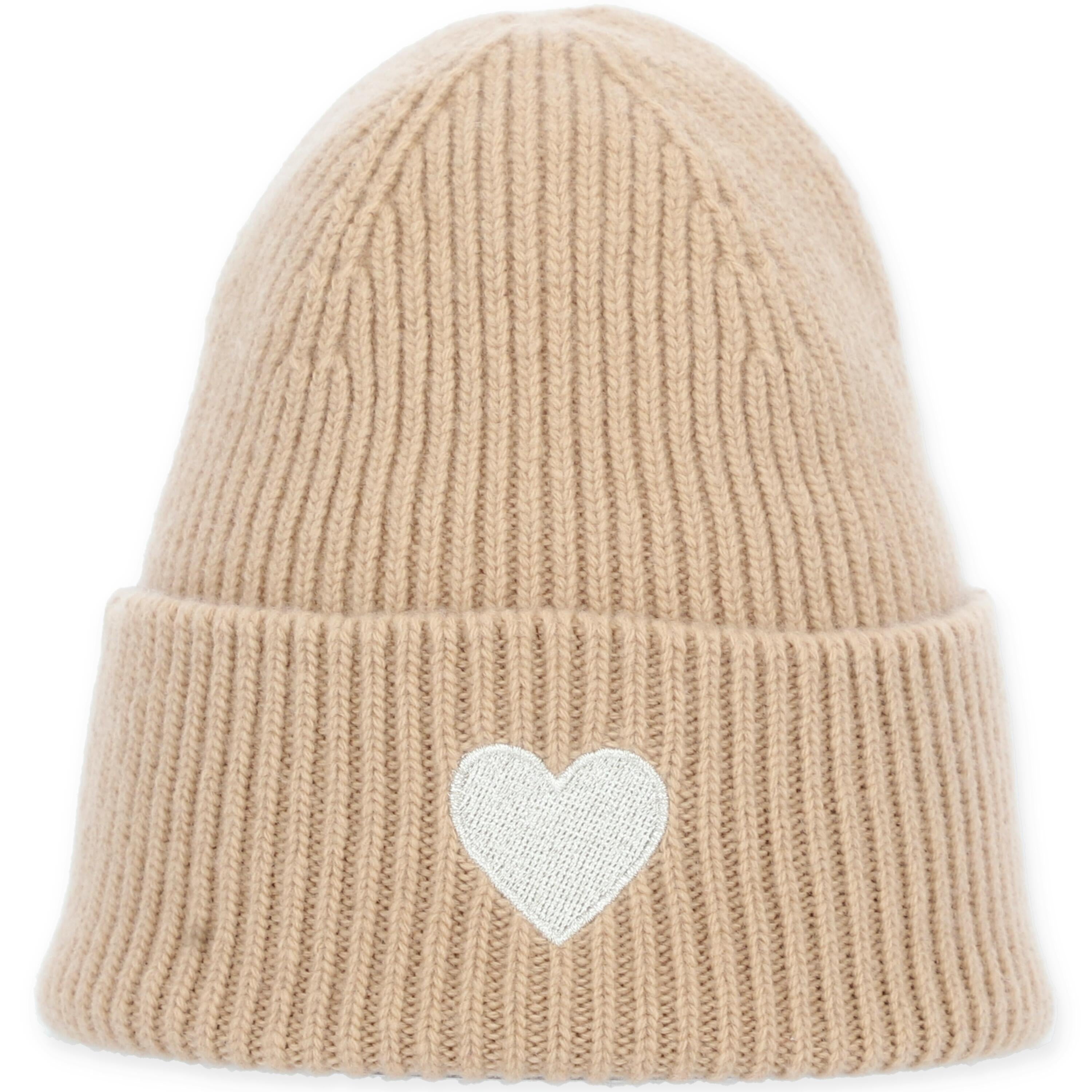 Strickmütze aus Schurwolle - 21 c - Beige