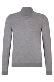 Strickpullover mit Rollkragen - 041-Silver - Grau