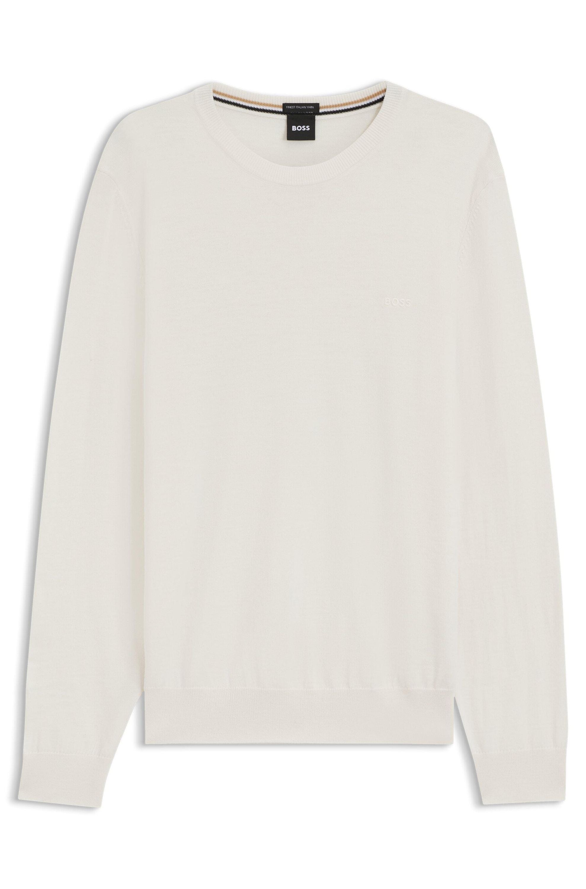 Strickpullover BOTTO aus Schurwolle - 131-Open White - Creme