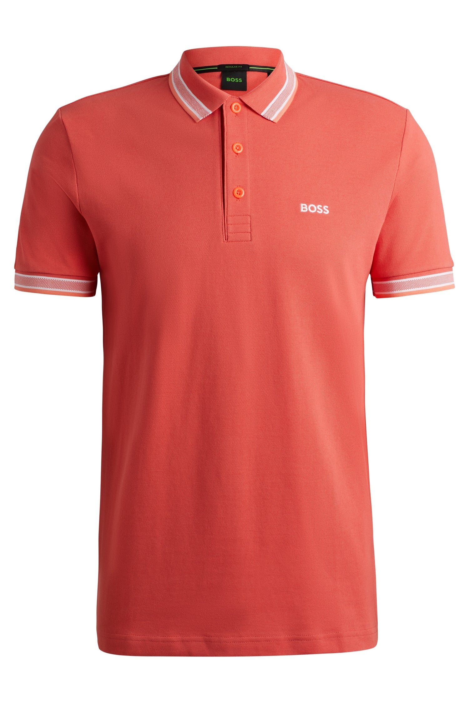 Poloshirt aus Baumwolle - 646-Open Red - Rot