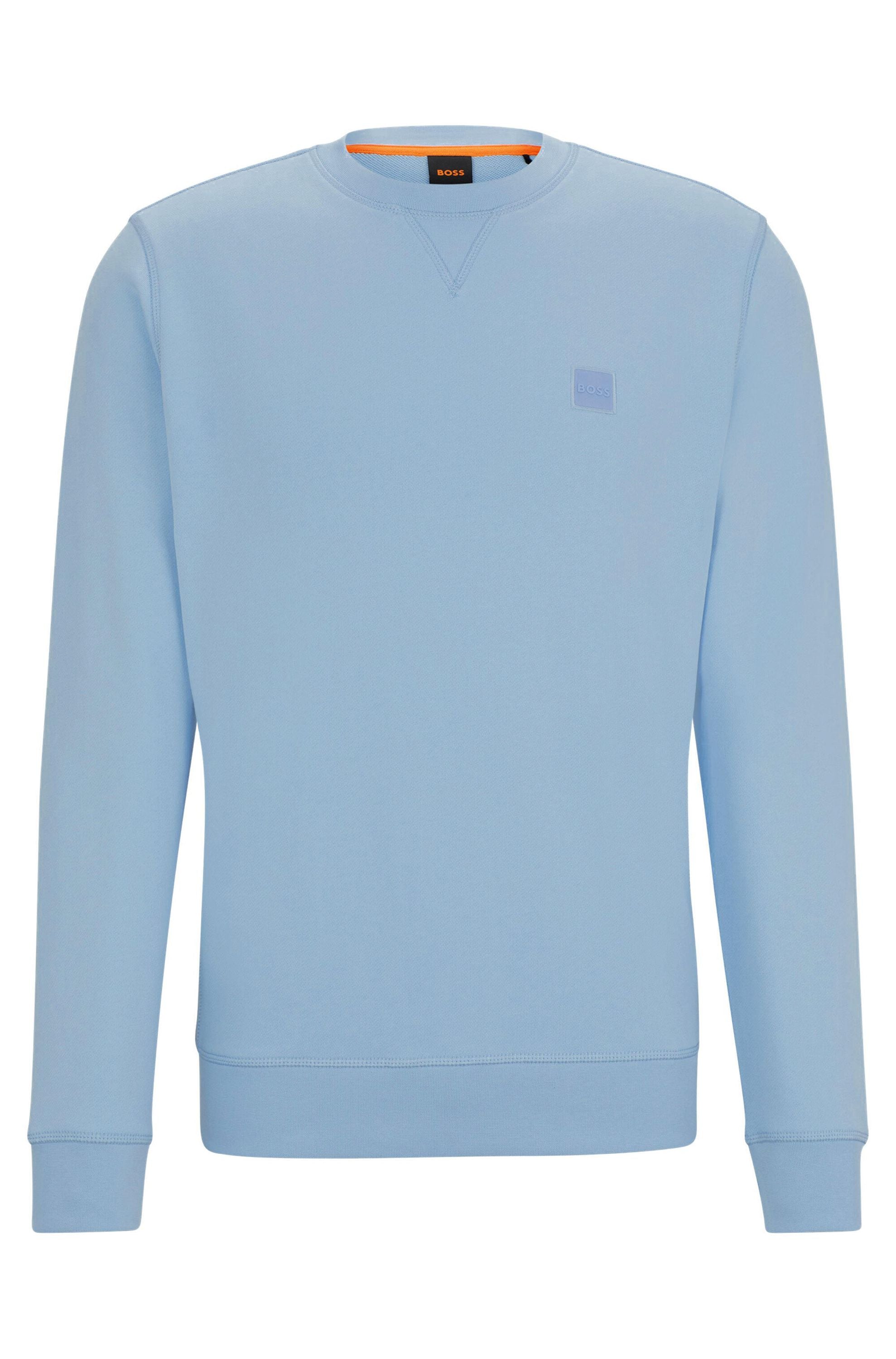 Sweatshirt aus Baumwolle - 470-Open Blue - Blau
