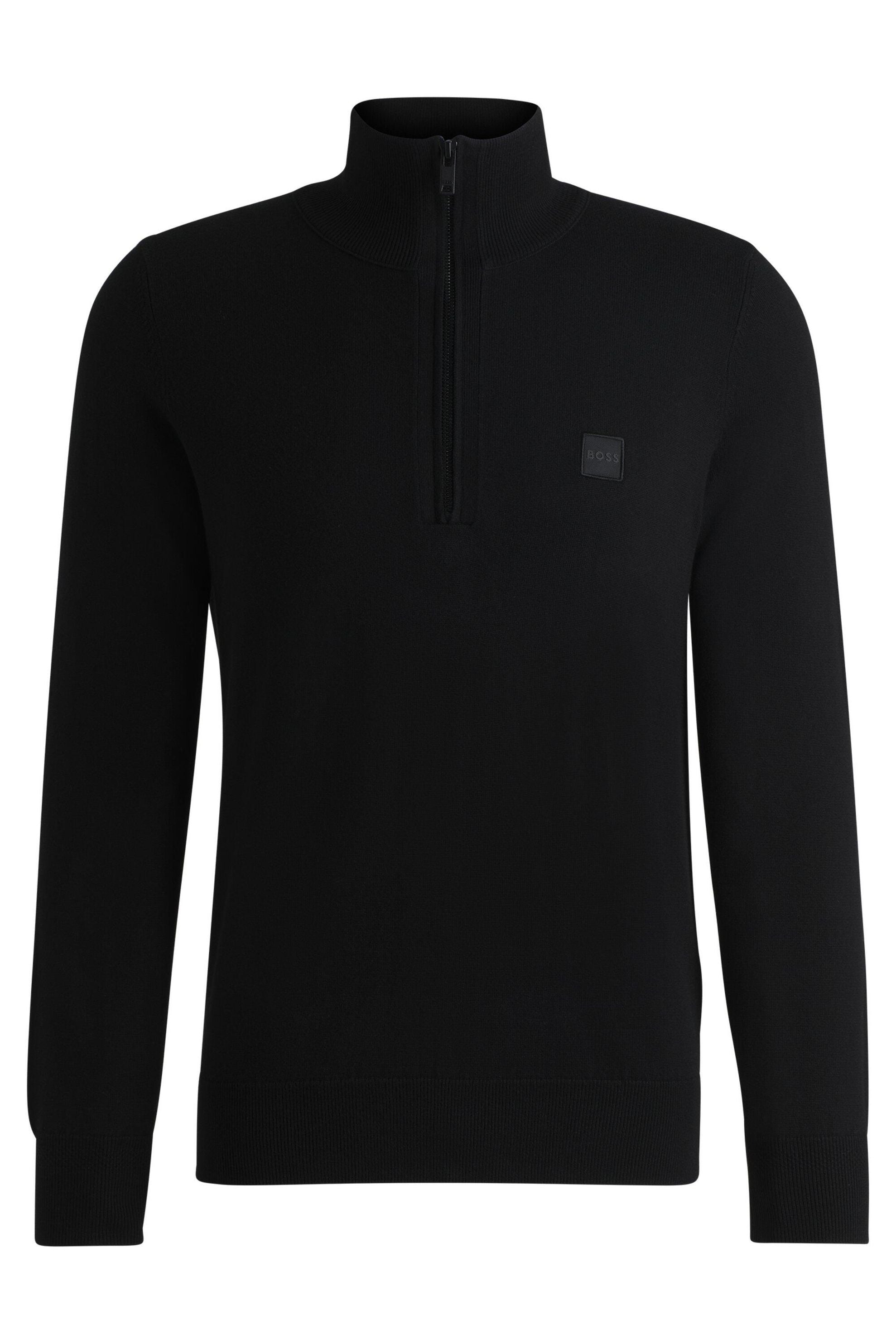 Troyer aus Baumwolle mit Kaschmir und Wolle - 001-Black - Schwarz