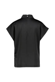 Top mit Stehkragen - 001-Black - Schwarz