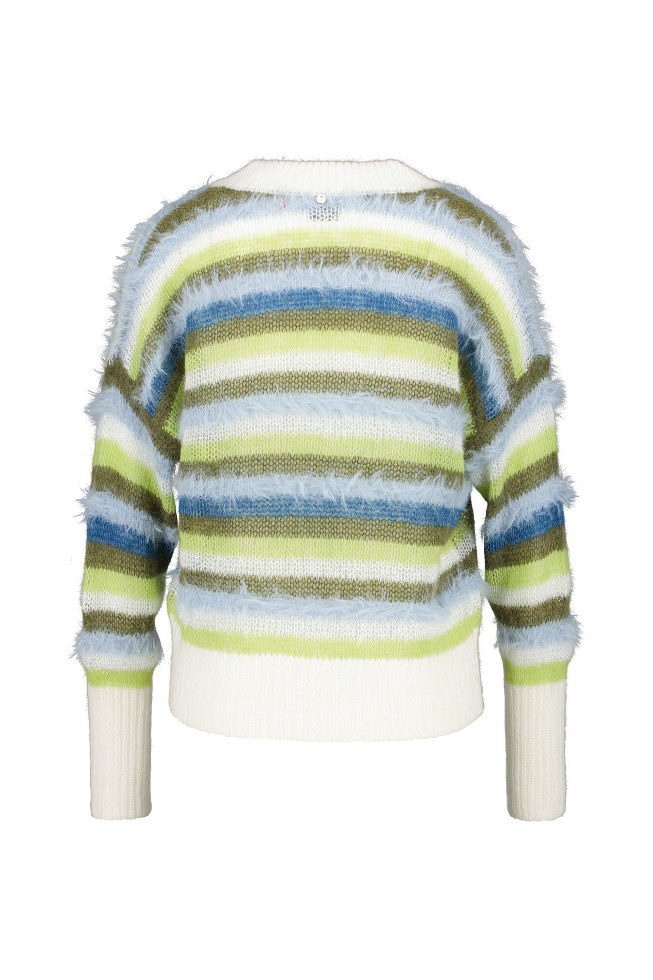 Gestreifter Strickpullover - 962-Open Miscellaneous - Grün