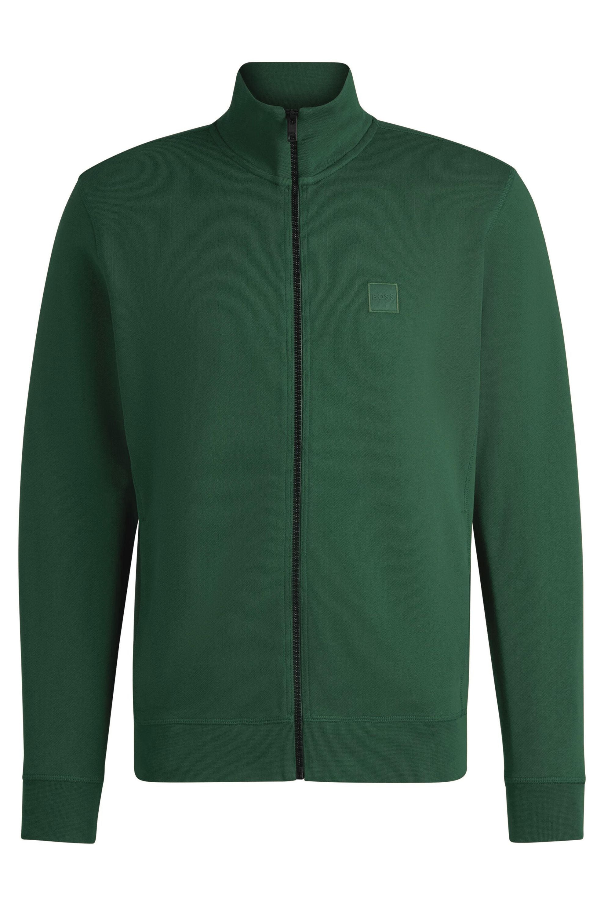 Sweatjacke mit Troyerkragen - 343-Open Green - Grün