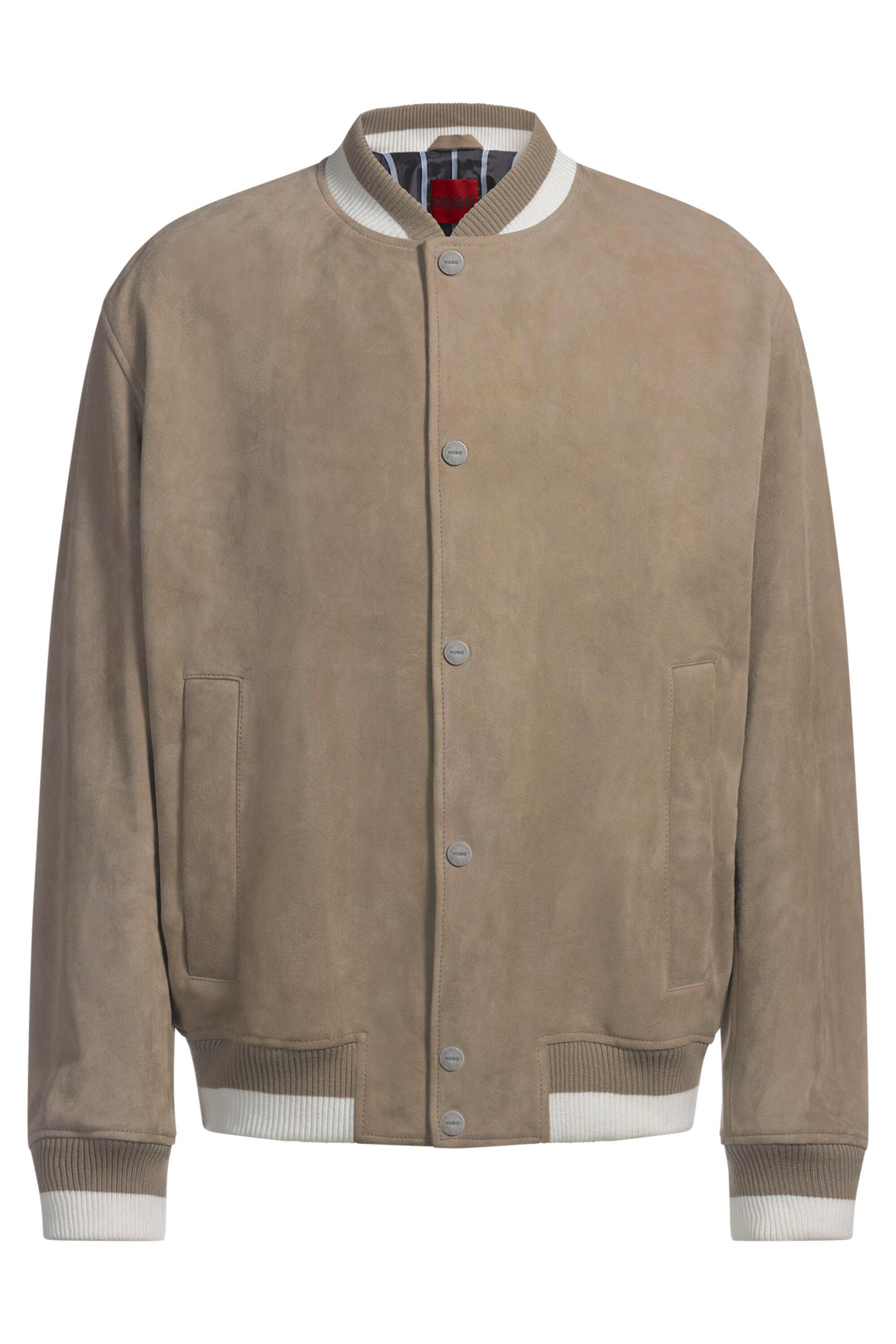 Lederjacke aus Ziegenleder - 219-Medium Brown - Beige