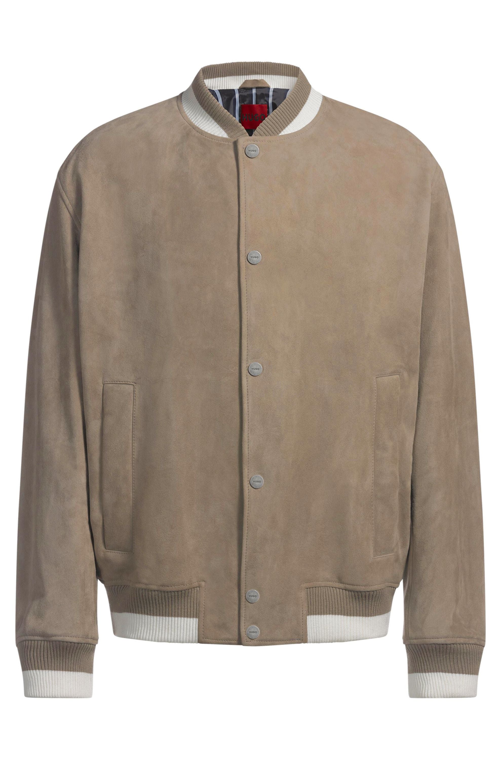 Lederjacke aus Ziegenleder - 219-Medium Brown - Beige