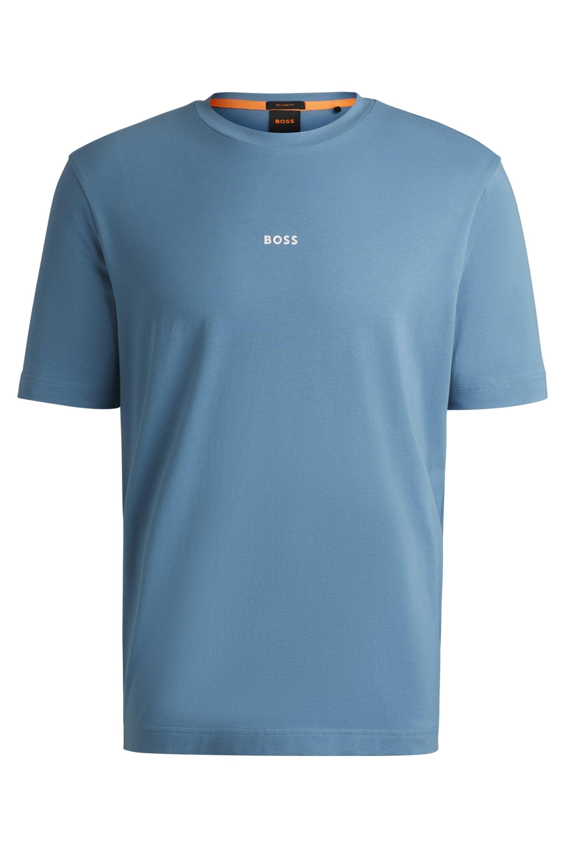 T-Shirt aus Baumwolle - 462-Open Blue - Blau
