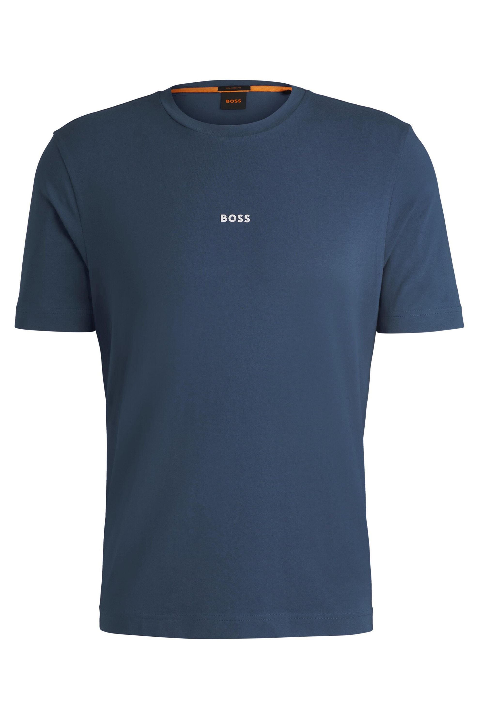 T-Shirt aus Baumwolle - 466-Open Blue - Blau