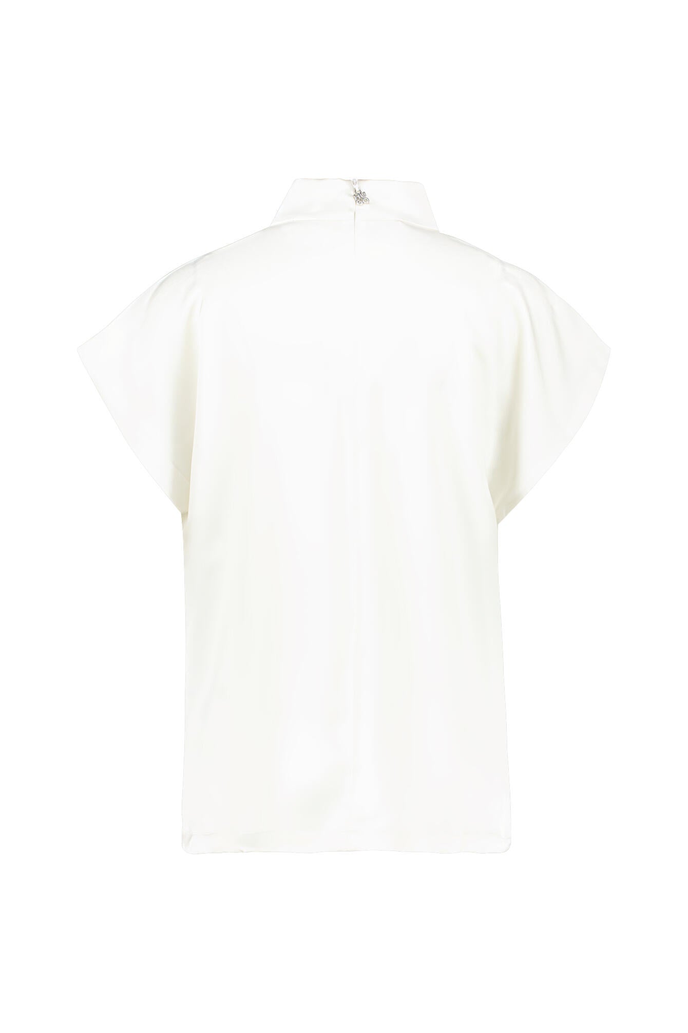 Top mit Stehkragen - 102-Natural - Weiß