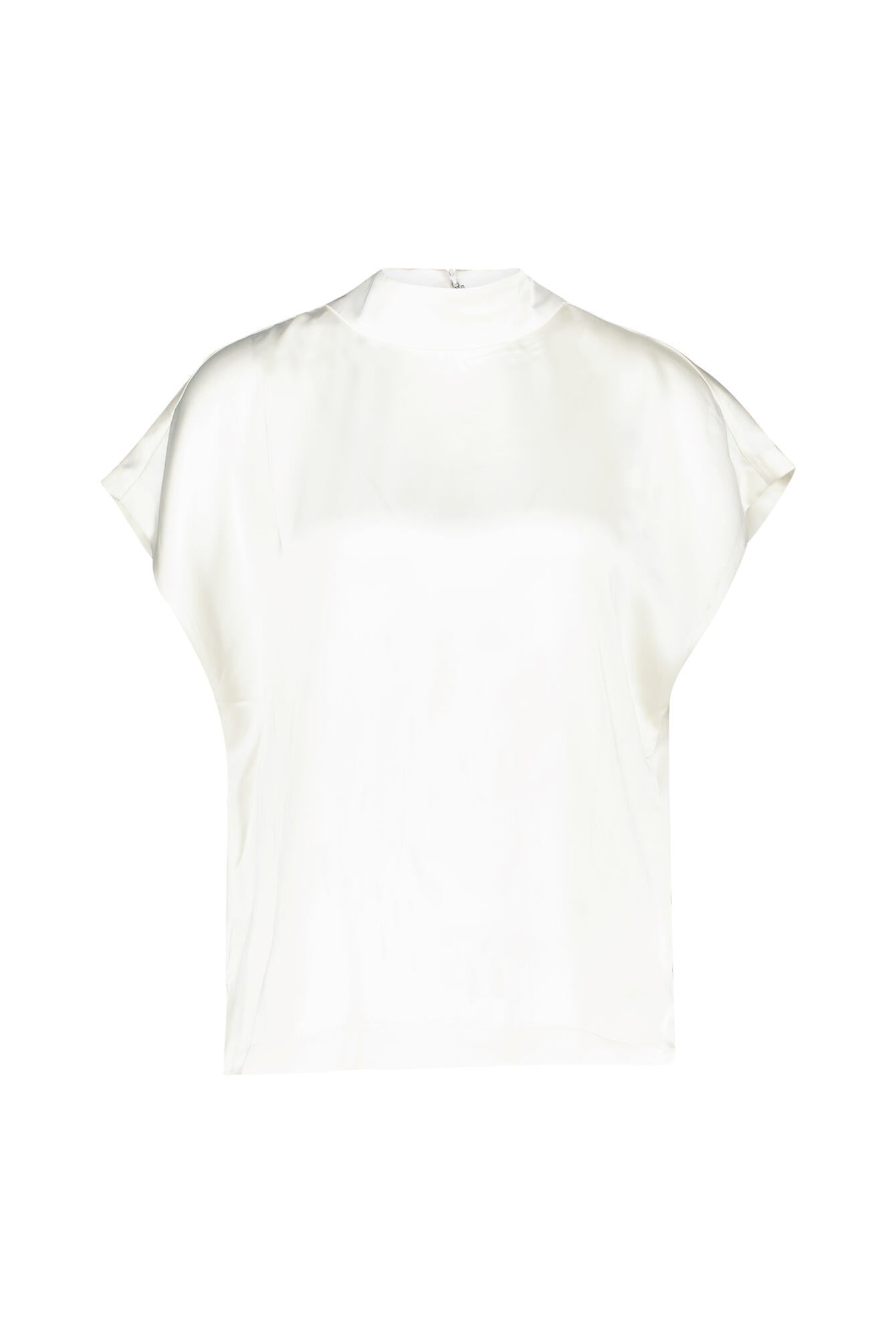 Top mit Stehkragen - 102-Natural - Weiß