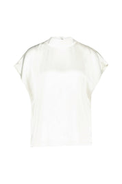 Top mit Stehkragen - 102-Natural - Weiß