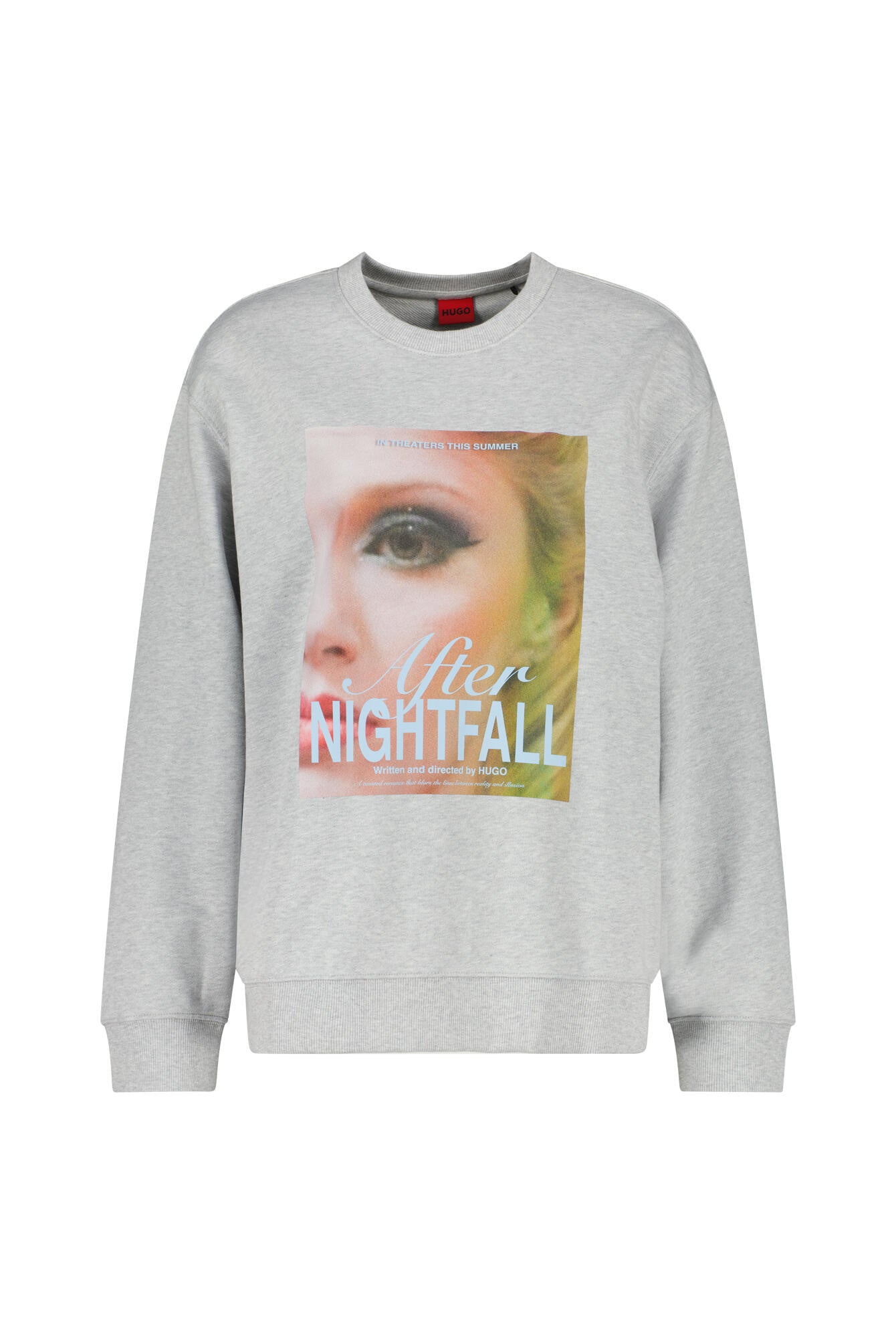 Sweatshirt mit Print - 064-Open Grey - Grau