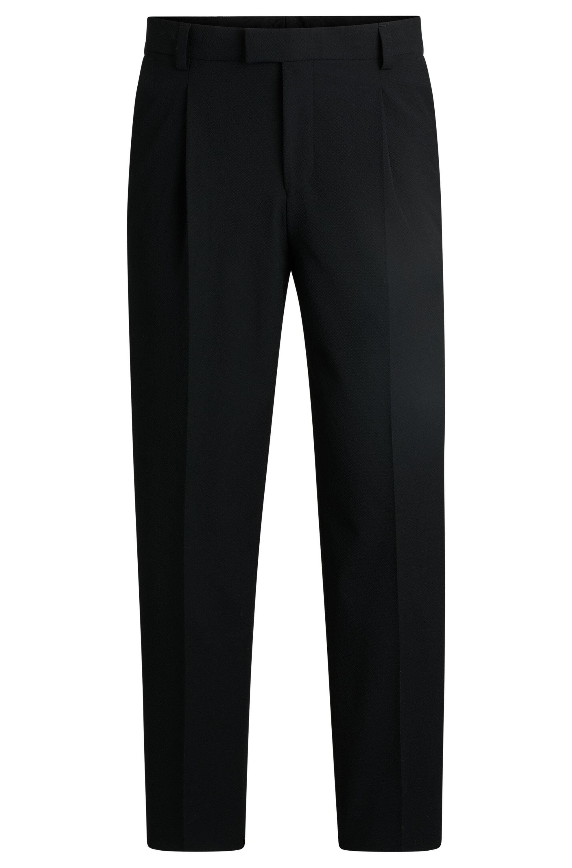 Bundfaltenhose Slim Fit - 001-Black - Schwarz