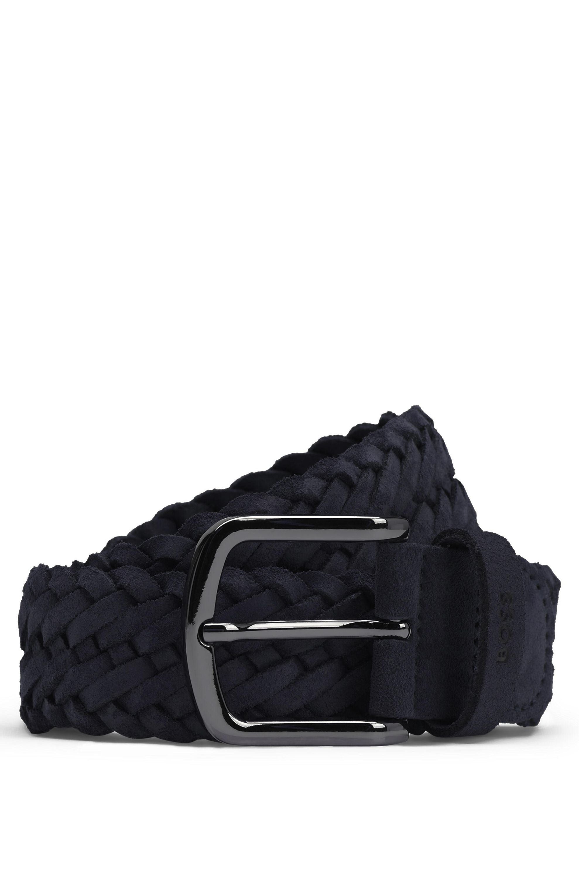 Gürtel aus Leder - 401-Dark Blue - Blau