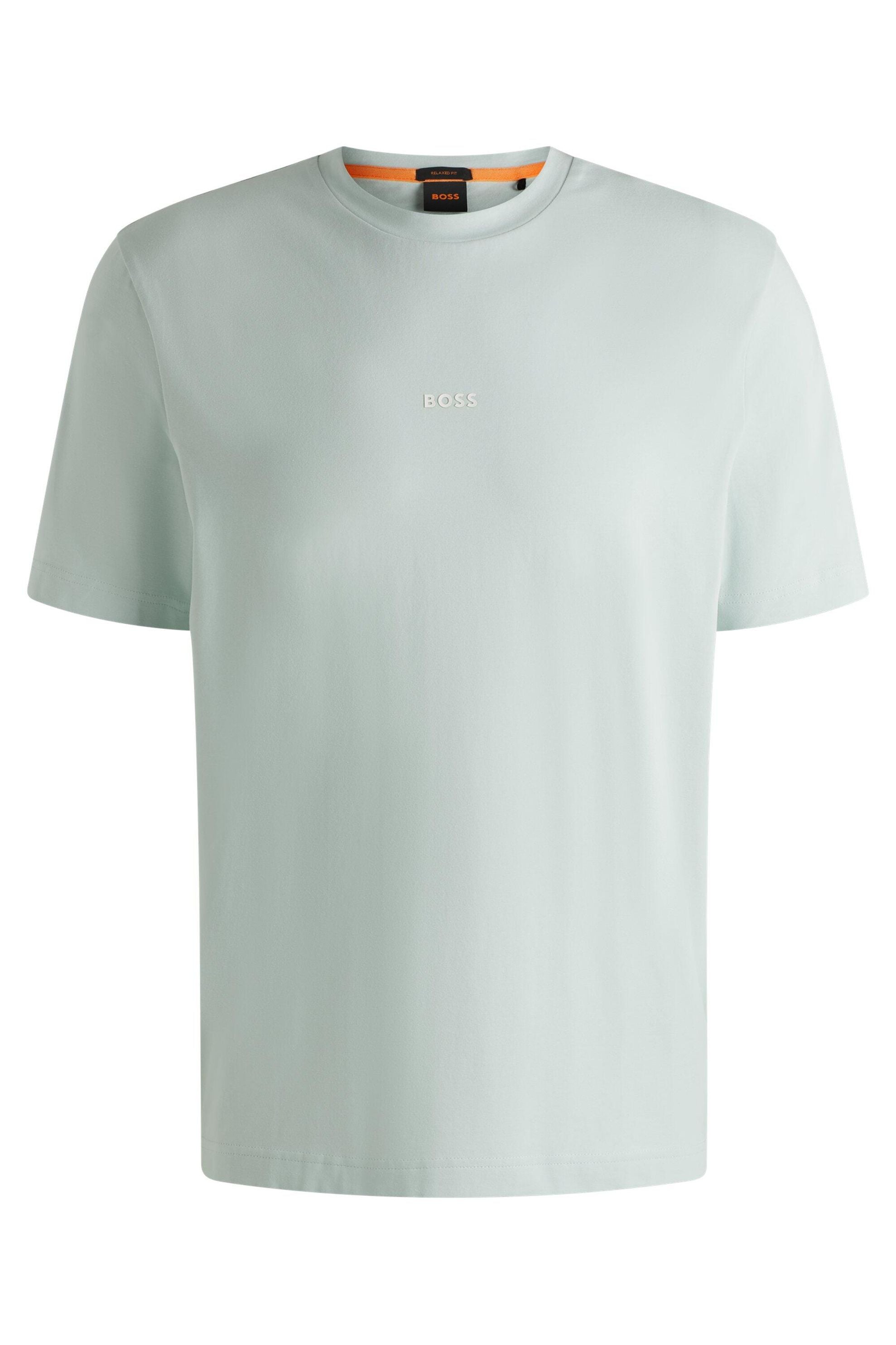 T-Shirt aus Baumwolle - 474-Open Blue - Blau