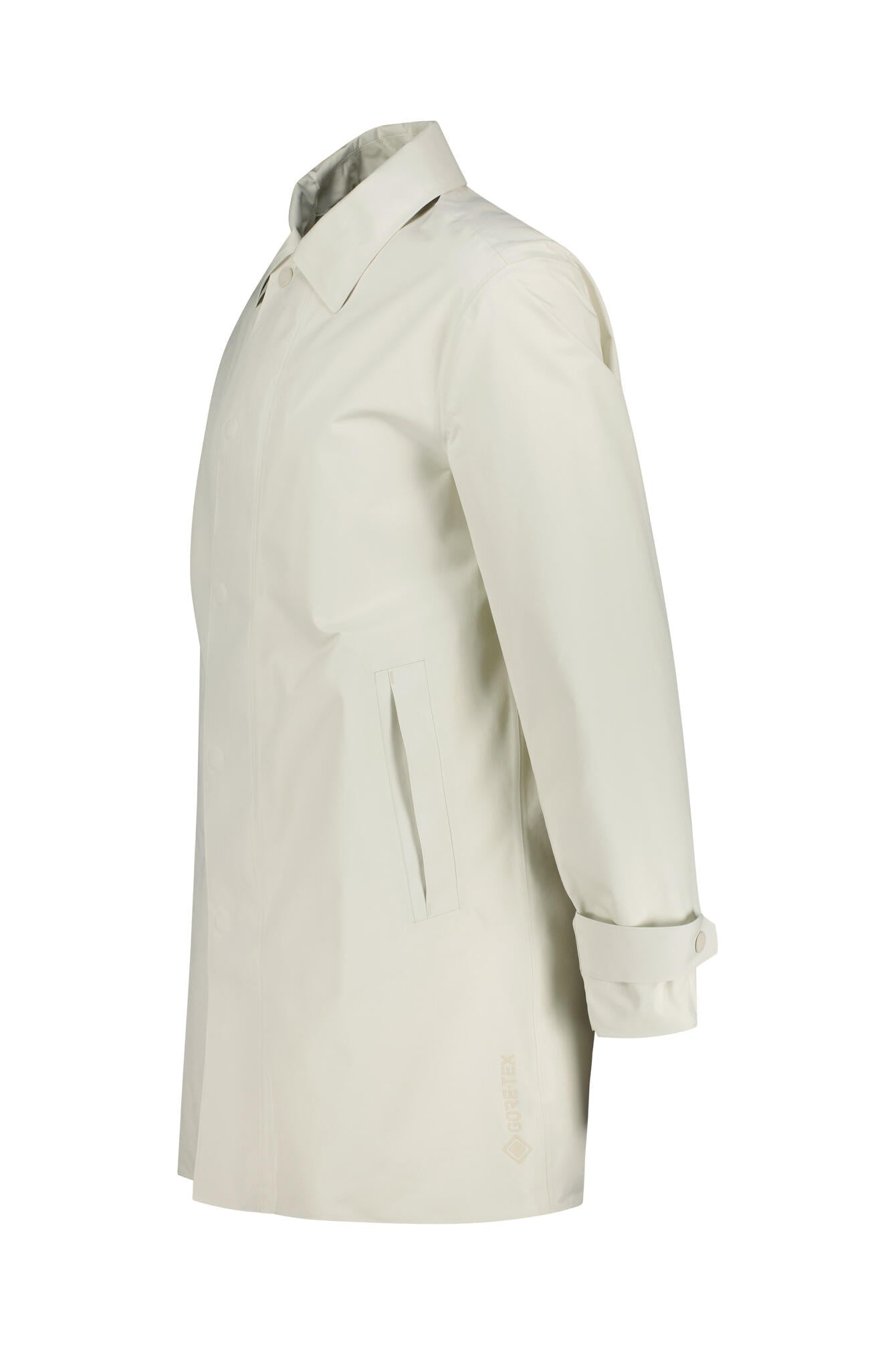 Übergangsmantel mit aufliegendem Kragen - 131-Open White - Creme