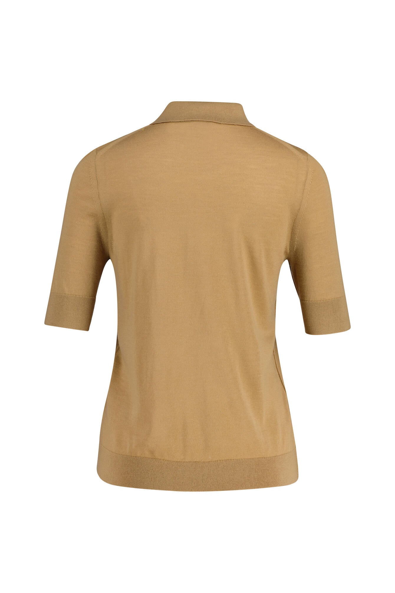 Strick-Poloshirt aus Schurwolle - 260-Medium Beige - Beige