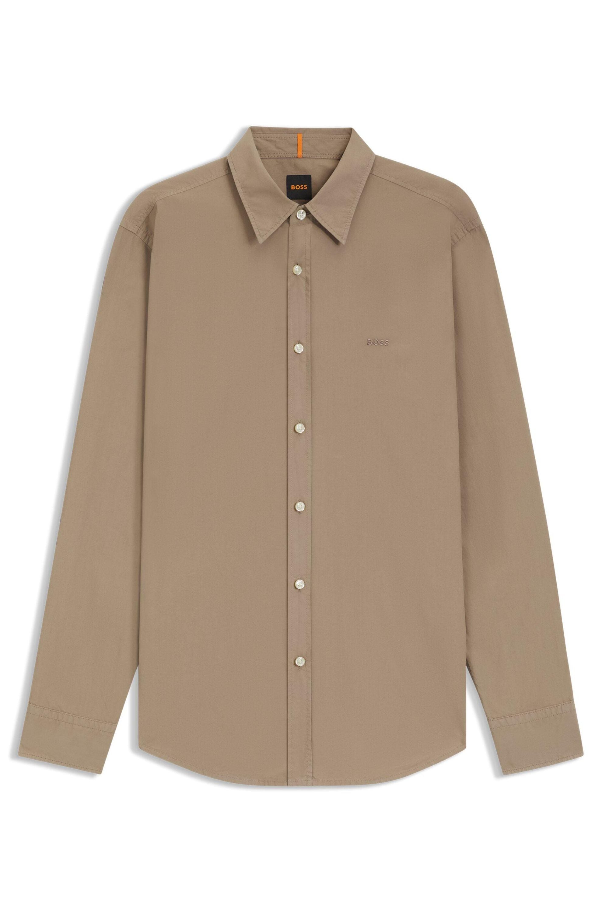 Hemd Regular Fit - 346-Open Green - Braun