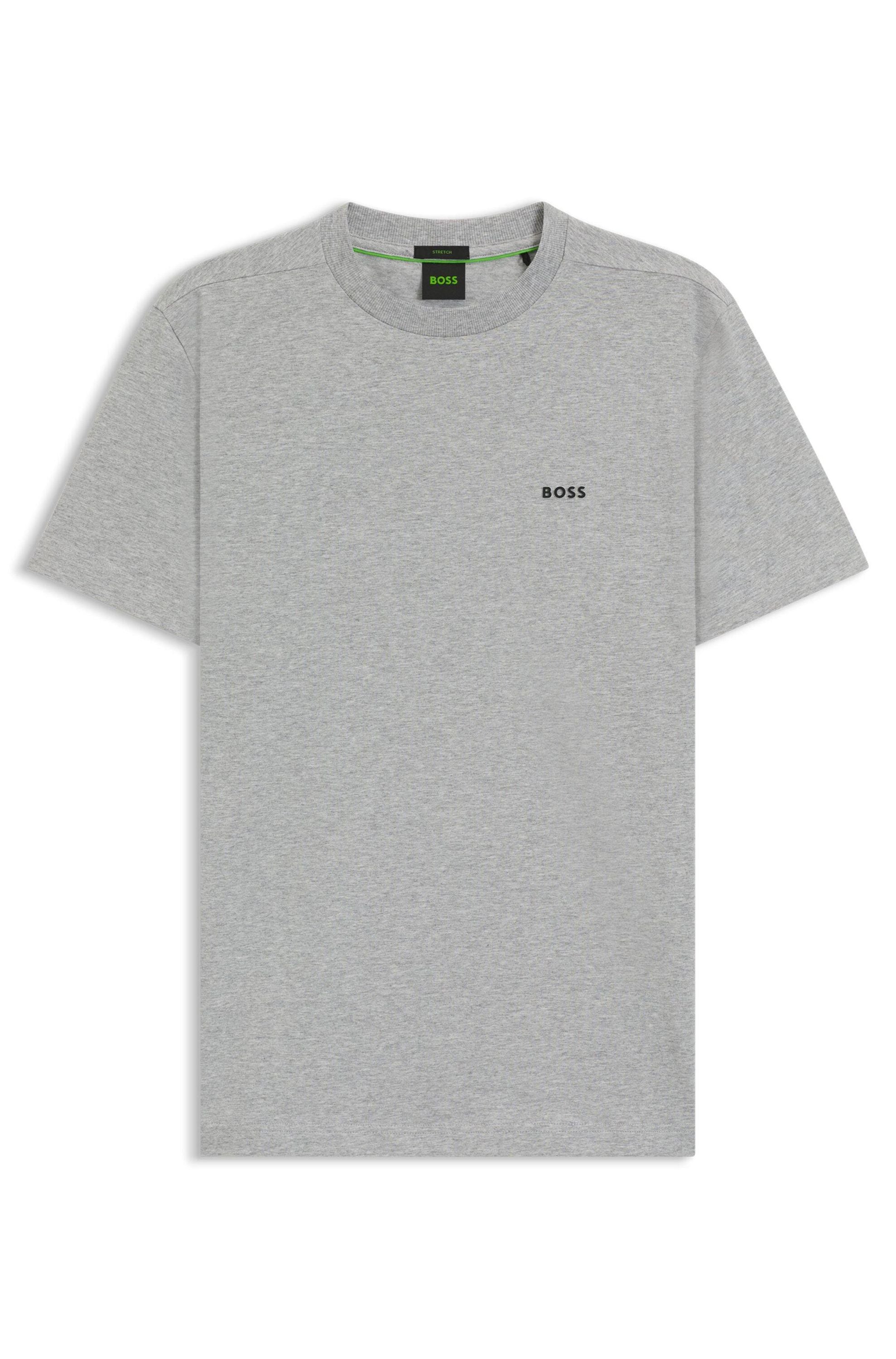 T-Shirt mit Logoprint - 042-Silver - Grau