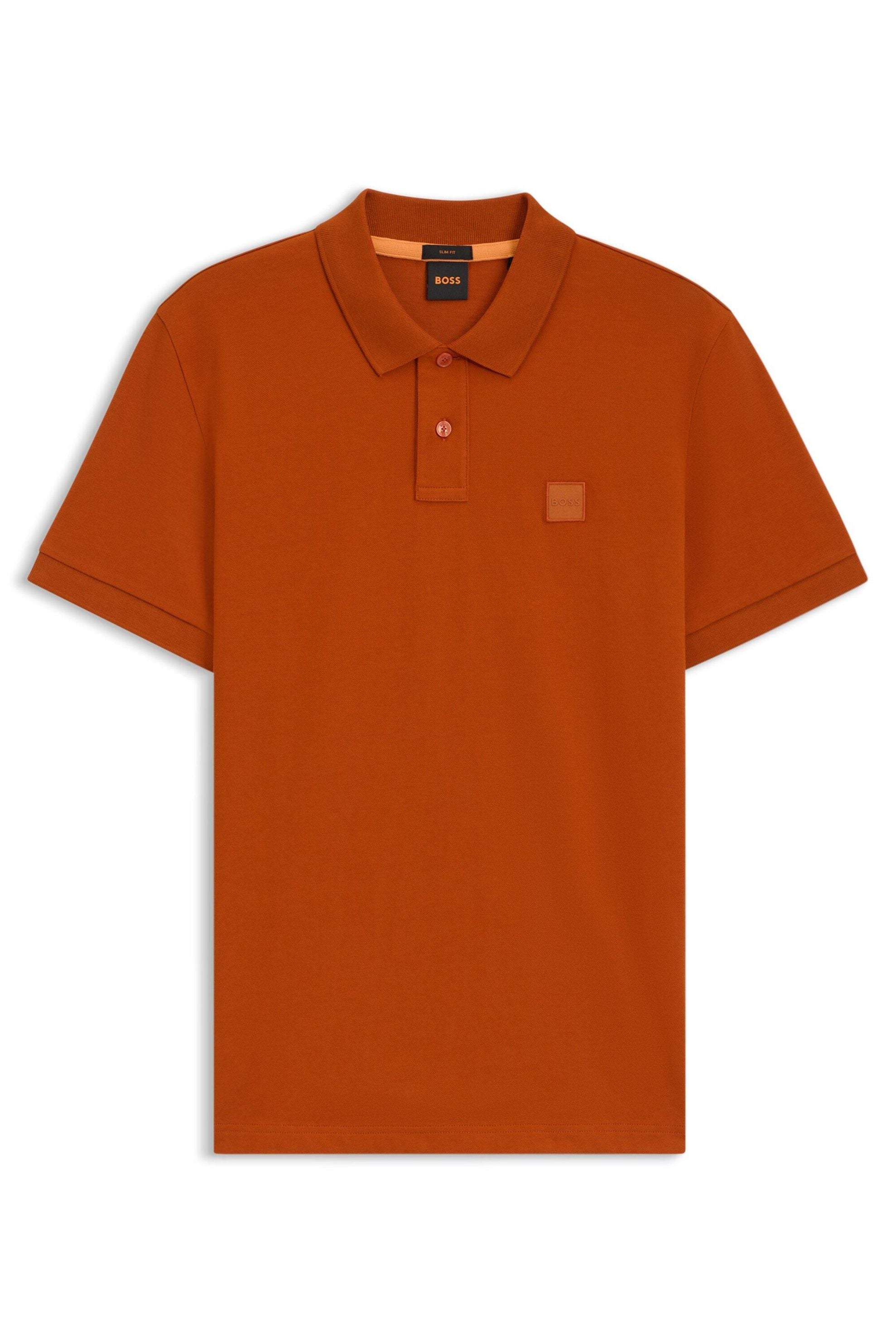 Poloshirt Slim Fit aus Baumwolle - 842-Open Orange - Orange