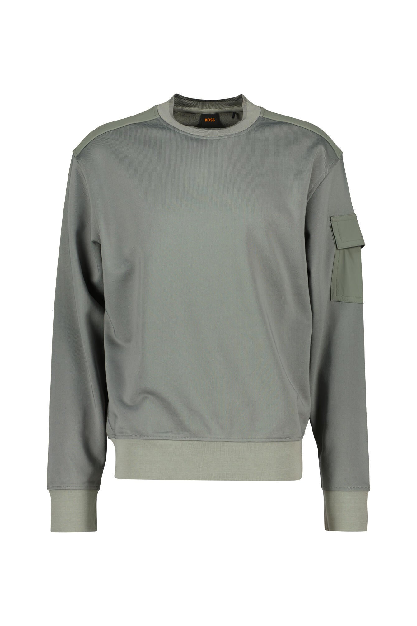 Sweatshirt aus Baumwollmix - 076-Open Grey - Grün