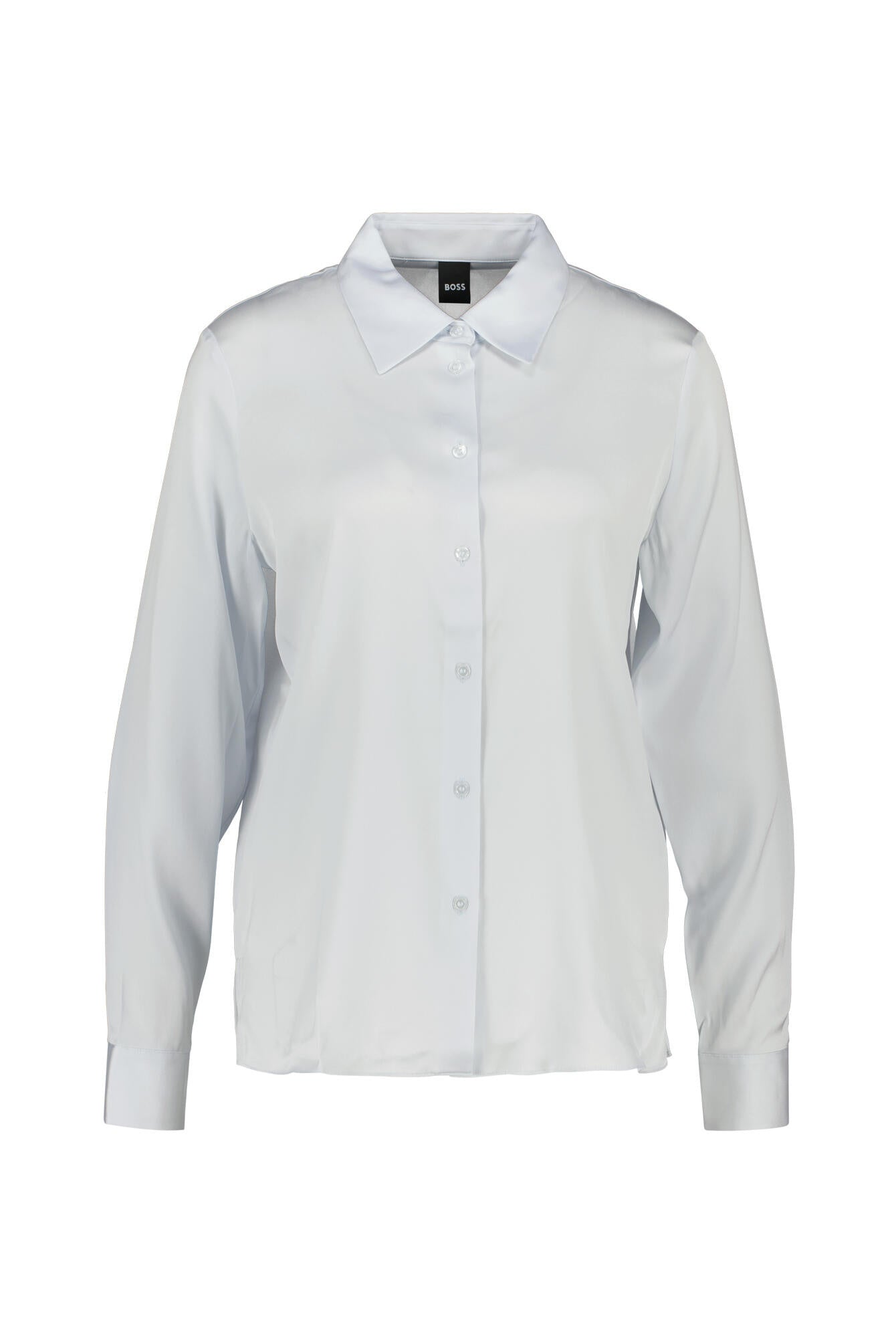 Bluse aus Seide - 462-Open Blue - Blau