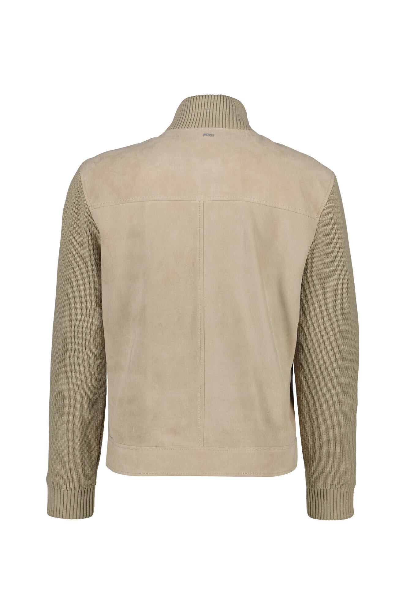 Lederjacke MAVEN mit Strickärmeln - 131-Open White - Beige