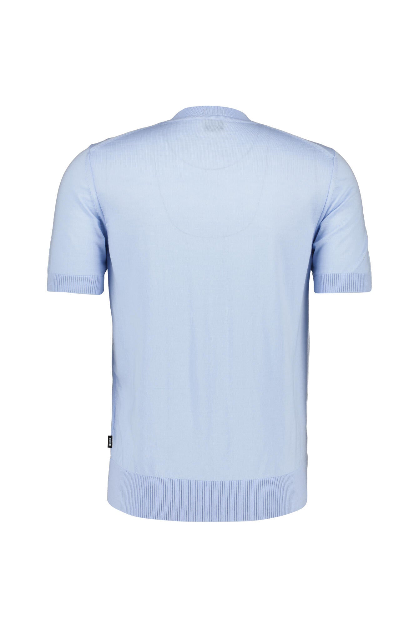 Strick-T-Shirt aus Schurwolle - 450-Light/Pastel Blue - Blau