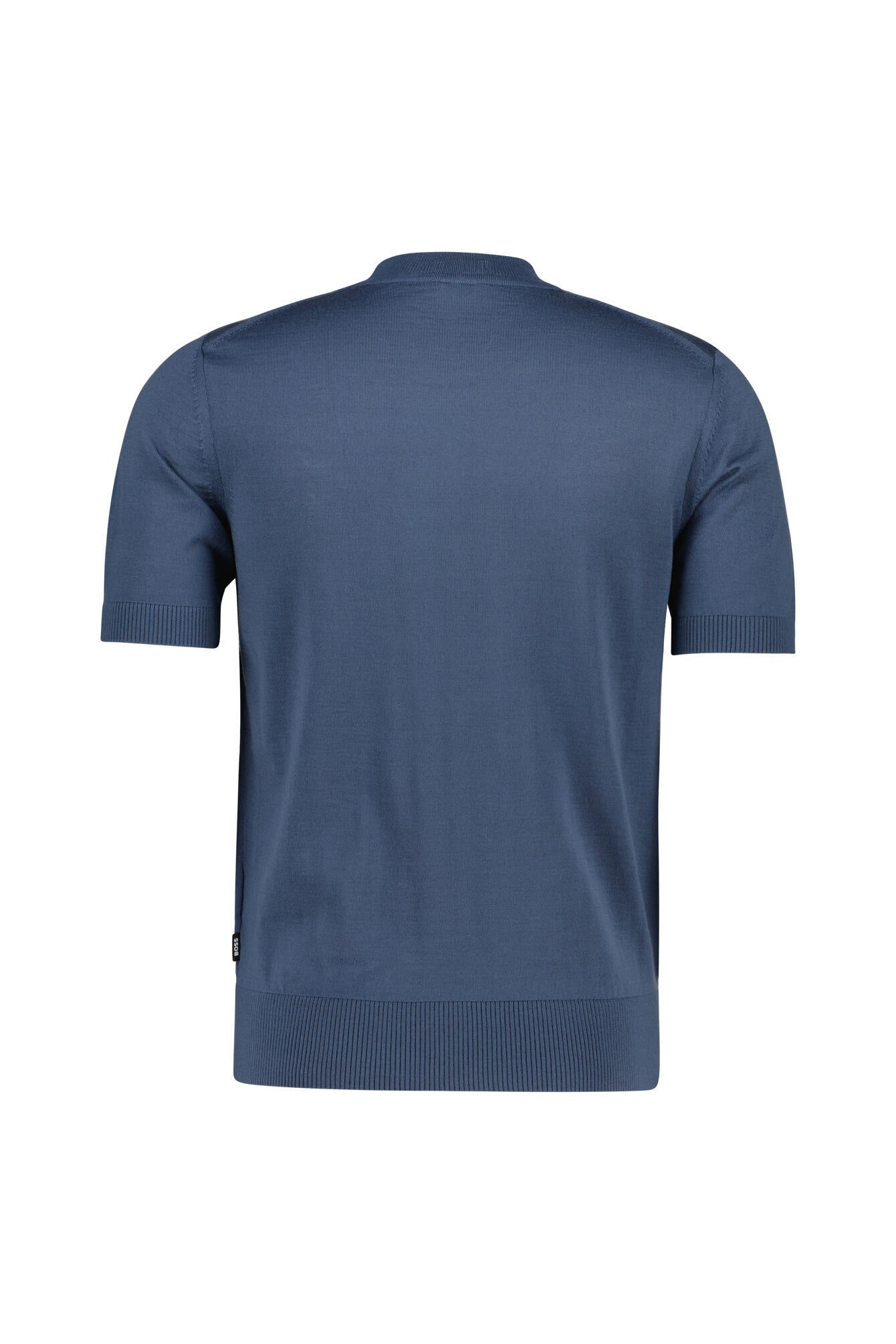 Strick-T-Shirt aus Schurwolle - 468-Open Blue - Blau