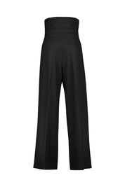 Bundfaltenhose Wide Leg - 990 - Schwarz