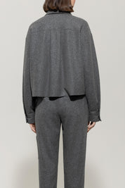 Flanellhemd aus Wollmix - 144 - Grau