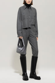 Flanellhemd aus Wollmix - 144 - Grau