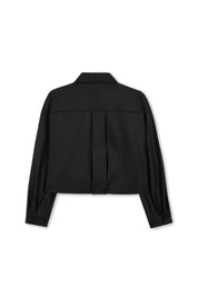 Flanellhemd aus Wollmix - 1 - Schwarz