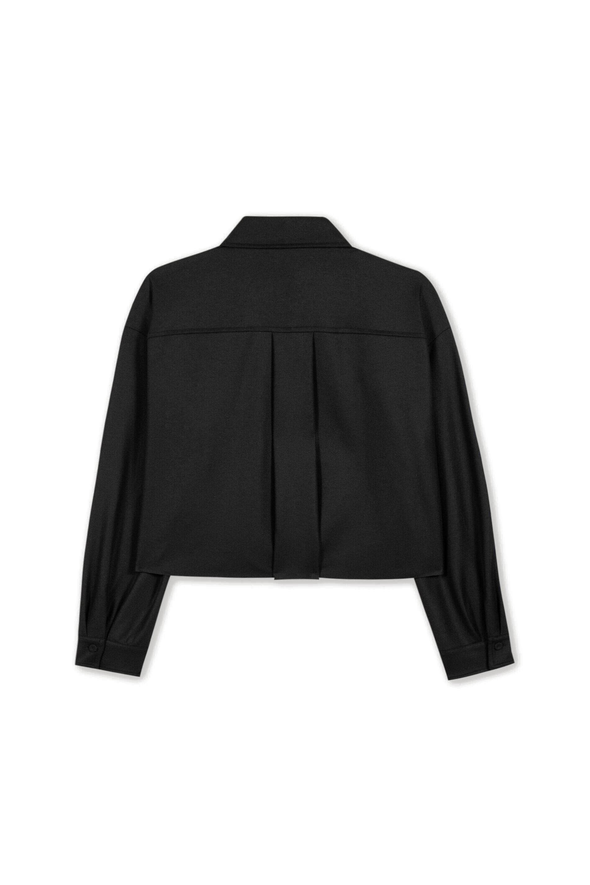 Flanellhemd aus Wollmix - 1 - Schwarz