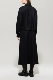 Flanellhemd aus Wollmix - 1 - Schwarz