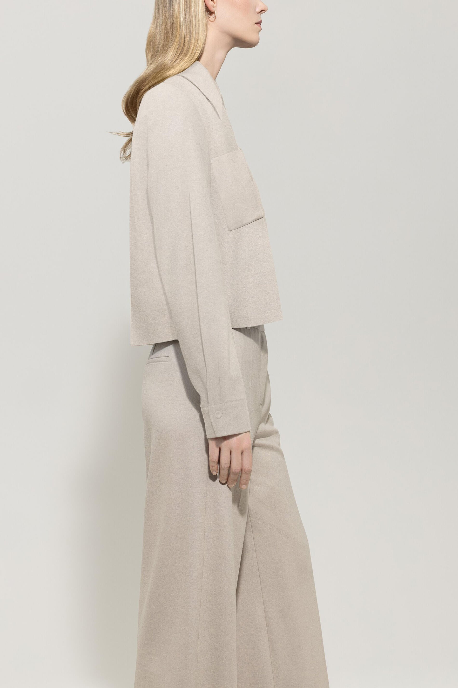 Flanellhemd aus Wollmix - 722 - Beige