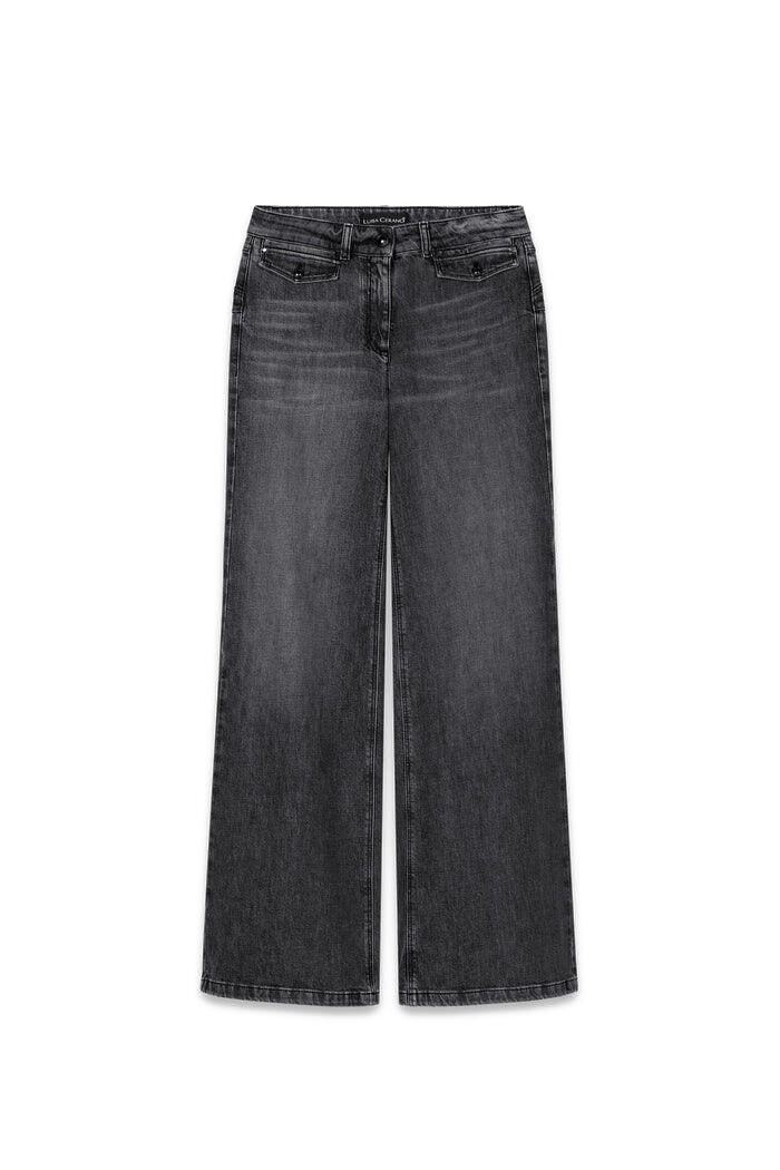Jeans Wide Leg - 1 - Schwarz