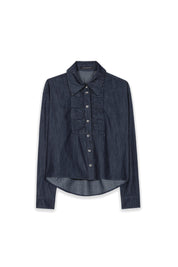 Jeansbluse aus Baumwolle - 252 - Blau