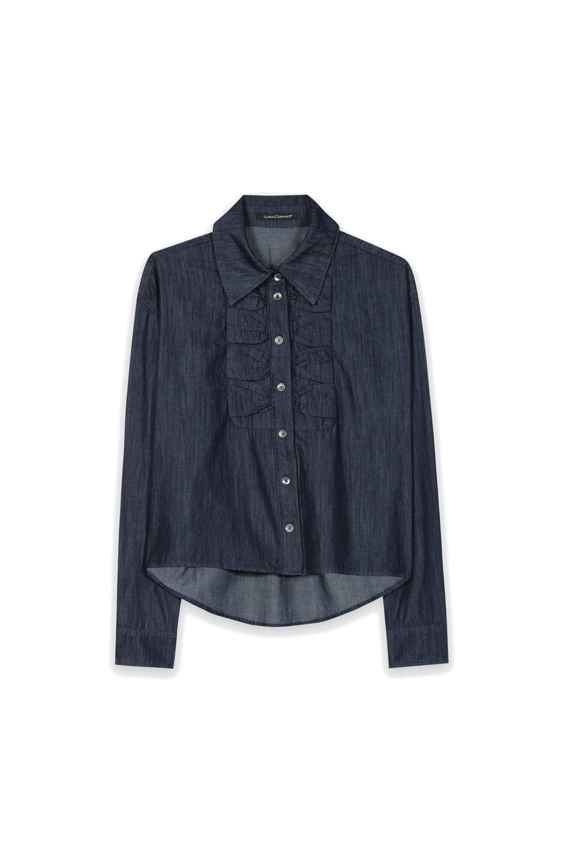 Jeansbluse aus Baumwolle - 252 - Blau