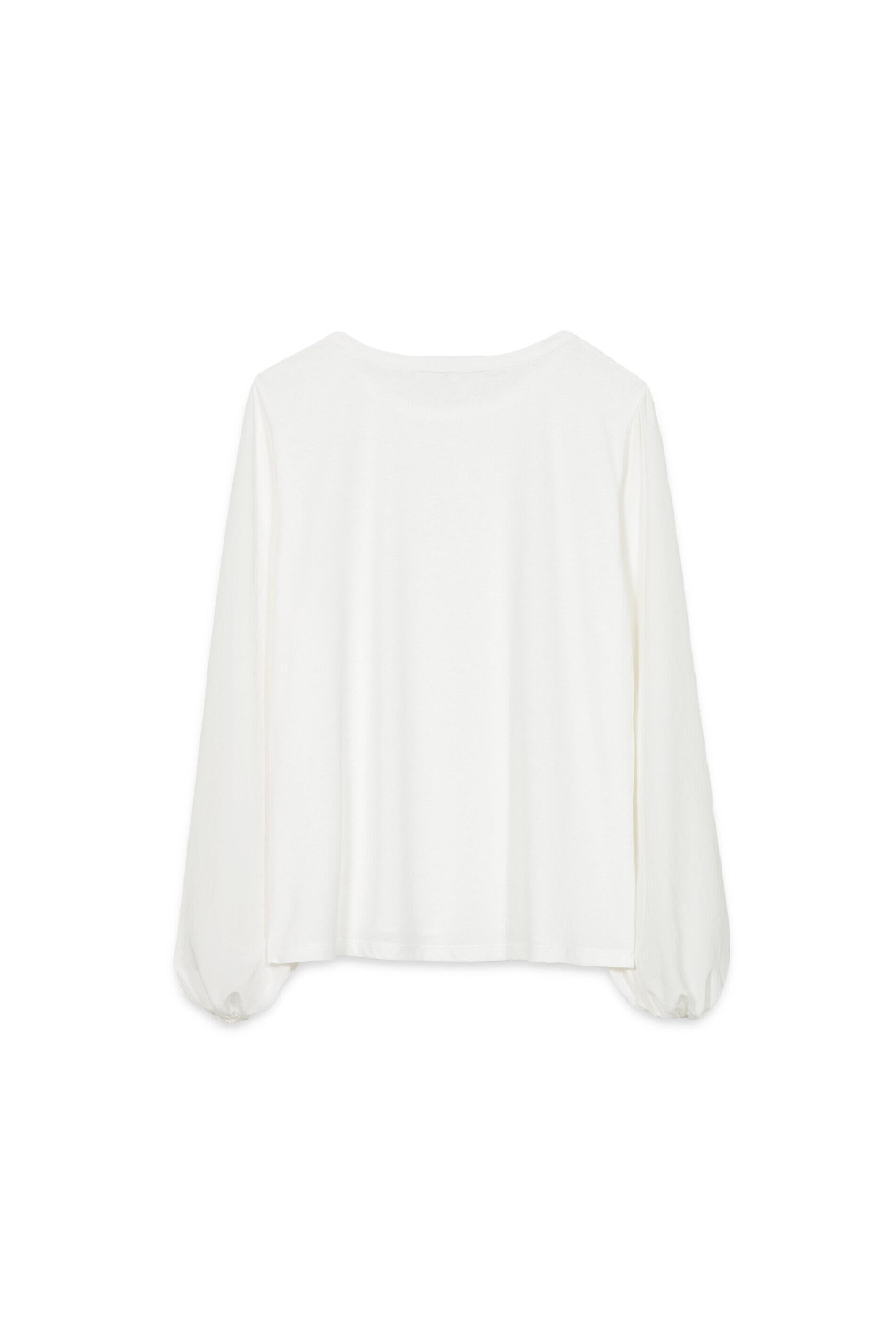 Langarmshirt aus Baumwollmix - 103 - Weiß